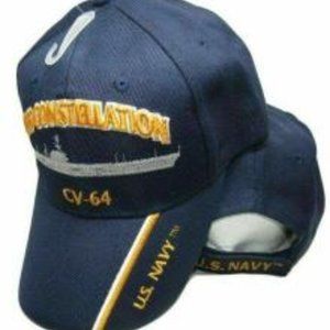 US Navy Hat USS Constellation CV-64 Battleship Blue Embroidered Cap